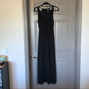 Black maxi dress.